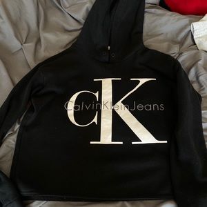 cropped calvin klein sweatshirt